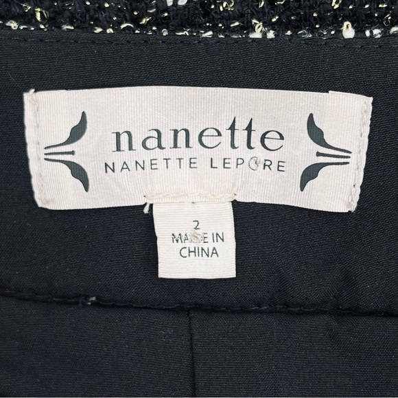 NWT Nanette Lepore Metallic Tweed Ruffle Faux Wrap Mini Skirt - Picture 6 of 10